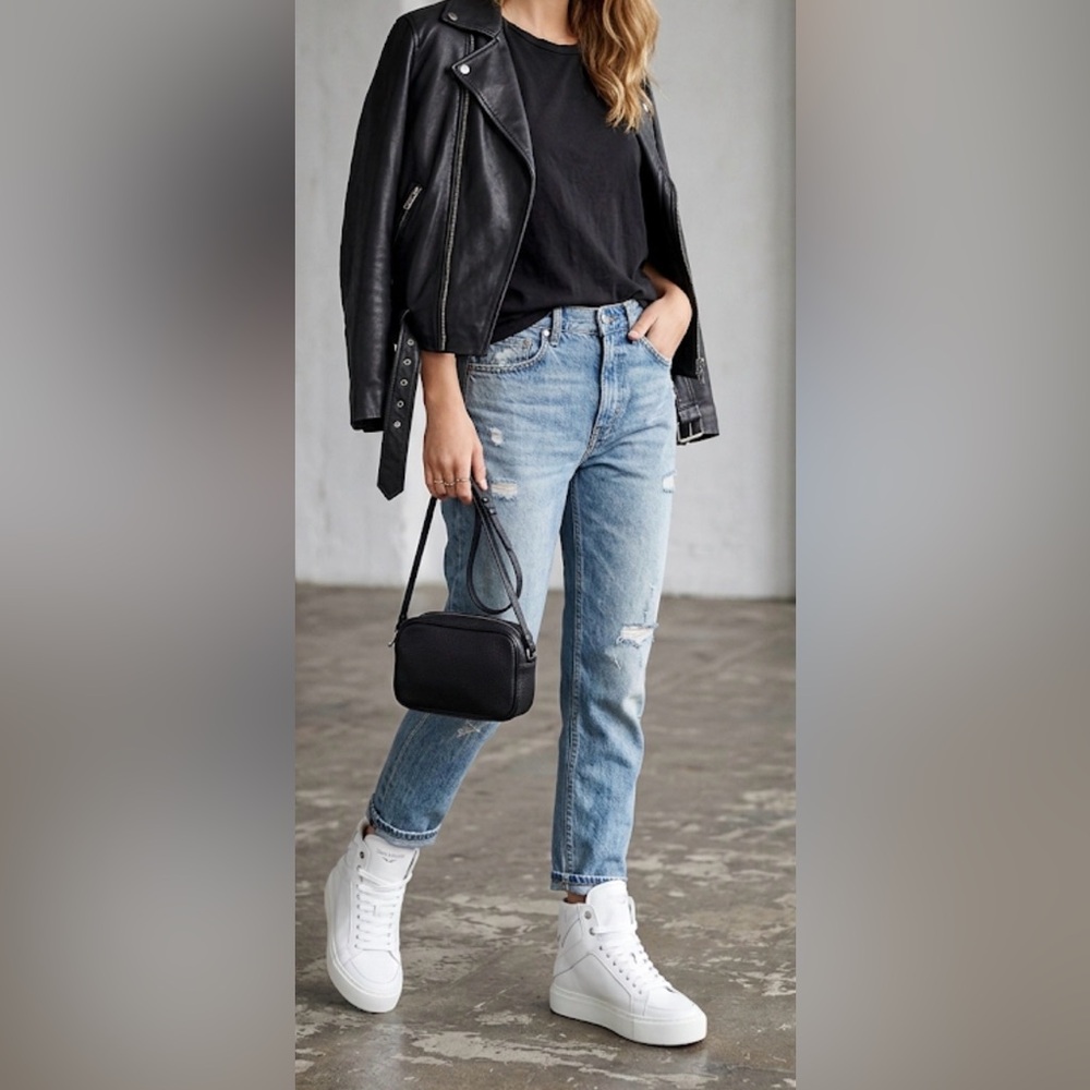 Zadig & Voltaire Women's White High Flash High-Top Platform Sneakers - Picture 3 of 15